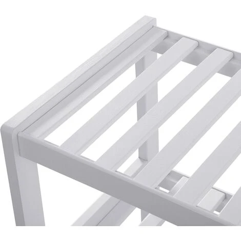 Songmics Schuhregal Aus Bambus Schuhständer Ablageregal Schuhschrank Mit 3 Ebenen Schuhablage Für 12 Paar Schuhe Standregal Weiß 55 X 70 X 25cm LBS13W 4 Songmics Schuhregal Aus Bambus Schuhständer Ablageregal Schuhschrank Mit 3 Ebenen Schuhablage Für 12 Paar Schuhe Standregal Weiß 55 X 70 X 25cm LBS13W - Image 4