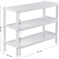 Songmics Schuhregal Aus Bambus Schuhständer Ablageregal Schuhschrank Mit 3 Ebenen Schuhablage Für 12 Paar Schuhe Standregal Weiß 55 X 70 X 25cm LBS13W 9 Songmics Schuhregal Aus Bambus Schuhständer Ablageregal Schuhschrank Mit 3 Ebenen Schuhablage Für 12 Paar Schuhe Standregal Weiß 55 X 70 X 25cm LBS13W -Songmics Verkaufsgeschäft 6421970 5
