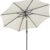 SONGMICS Sonnenschirm 300 Cm, UPF 50+, Beidseitig Um 30° Knickbar, Sonnenschutz, Mit Kurbel Zum Öffnen/Schließen, Beige GPU30BE