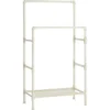 Songmics Garderobenständer RDR01WT, Bis 55 Kg, Mit 2 Kleiderstangen Und Ablage, Metall, Weiß
