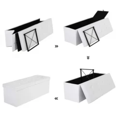 Songmics Sitztruhe Weiß, 110 X 38 X 38cm, 120L Mit Halbdeckel Kunstleder Bis 300kg Belastbar 8 Songmics Sitztruhe Weiß, 110 X 38 X 38cm, 120L Mit Halbdeckel Kunstleder Bis 300kg Belastbar -Songmics Verkaufsgeschäft 6a7d2d1b869ae3370e92de16c34354d6e0bdaf13 sitztruhe songmics weiss 110 x 38 x 38cm