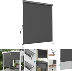 SONGMICS Alu-Senkrechtmarkise Für Balkon, Markise, Terrasse, 1,6 X 2,5 M (B X L), Aus Polyester (280 G/m²), Mit Grauer Markisenkassette, Vertikalmarkise Für Außen, Für Windschutz, Sonnenschutz Und Sichtschutz, Grau GSA165GY 10 SONGMICS Alu-Senkrechtmarkise Für Balkon, Markise, Terrasse, 1,6 X 2,5 M (B X L), Aus Polyester (280 G/m²), Mit Grauer Markisenkassette, Vertikalmarkise Für Außen, Für Windschutz, Sonnenschutz Und Sichtschutz, Grau GSA165GY -Songmics Verkaufsgeschäft 6b73c4bea8259cf6f3fed82f50705e66