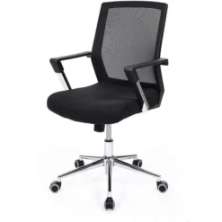 Songmics Bürostuhl OBN83B, Schwarz, Stoff / Netz, Belastbar Bis 150 Kg -Songmics Verkaufsgeschäft 6bd7db114ae1ea1962243a00e36914833d1e144d buerostuhl songmics obn83b