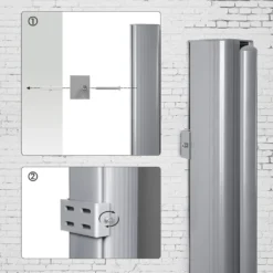 SONGMICS Alu-Seitenmarkise, Ausziehbar, 200 X 350 Cm, Aus Polyester (280 G/m²), Markise, Sichtschutz, Sonnenschutz, Blickdicht, Seitenrollo, Für Balkon, Terrasse, Garten, Grau GSA205G01 -Songmics Verkaufsgeschäft 6ffb93295801fa59b07aeea8d3ec8b3c