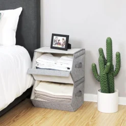 Songmics Aufbewahrungsbox RLB02GY, 25 Liter, Mit Deckel, Stoff, Hellgrau, Set 2 Stück 11 Songmics Aufbewahrungsbox RLB02GY, 25 Liter, Mit Deckel, Stoff, Hellgrau, Set 2 Stück -Songmics Verkaufsgeschäft 71df0b590dad4d3ebb13c569b7314e5d909b73db aufbewahrungsbox songmics rlb02gy 25 liter