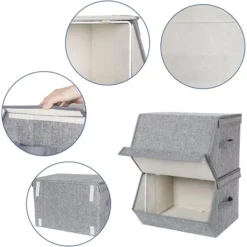 Songmics Aufbewahrungsbox RLB02GY, 25 Liter, Mit Deckel, Stoff, Hellgrau, Set 2 Stück 10 Songmics Aufbewahrungsbox RLB02GY, 25 Liter, Mit Deckel, Stoff, Hellgrau, Set 2 Stück -Songmics Verkaufsgeschäft 72f983739ca6d3e6c597848868ca04e0b10ad0c3 aufbewahrungsbox songmics rlb02gy 25 liter