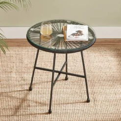 SONGMICS Balkonmöbel, 3er Set, Tischoberfläche Aus Glas, 2 Stühle, GGF013B02 -Songmics Verkaufsgeschäft 76834c75fbe222729538de8e40a3904d