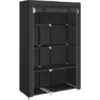 SONGMICS Kleiderschrank, Stoffschrank, 6 Ablagen, Verschiedene Aufbaumöglichkeiten, 45 X 105 X 168 Cm, Für Schlafzimmer, Ankleidezimmer, Schwarz RYG085B02