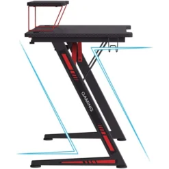 Songmics Gaming-Tisch LGD001B01, Schwarz, 116 X 60cm, Mit Monitorständer -Songmics Verkaufsgeschäft 790bf35170ca0fe1a836d0d496baac5ebfa616d1 gaming tisch songmics lgd001b01 schwarz