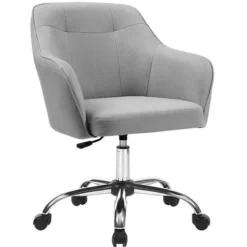 Songmics Bürostuhl OBG019G02, Grau, Stoff, Belastbar Bis 120 Kg