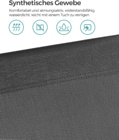 SONGMICS Sonnenliege, Klappbarer Liegestuhl, 193 X 55 X 31 Cm, Max. Belastbarkeit 150 Kg, Mit Sonnenschutz, Verstellbare Rückenlehne, Für Terrasse Pool Garten, Rauchgrau GCB19GYV1 -Songmics Verkaufsgeschäft 8745ce376f9b6c1c8d0baa6c1a20a0e1