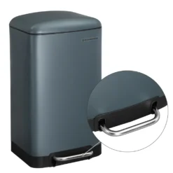 SONGMICS Mülleimer, 30 Liter Abfalleimer, Treteimer Aus Stahl, Mit Inneneimer Und Deckel, Softclose, Luftdicht Rauchgrau LTB01GS -Songmics Verkaufsgeschäft 87f670caf2f421f805c344d651ef3f42
