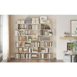 VASAGLE Bücherregal, Regal Mit 6 Ebenen, Standregal, Büroregal, Freistehend, Dekoregal, Zur Präsentation, Modern, Für Wohnzimmer, Schlafzimmer, Büro, Weiß LBC61WT Von Songmics -Songmics Verkaufsgeschäft 8939778 3
