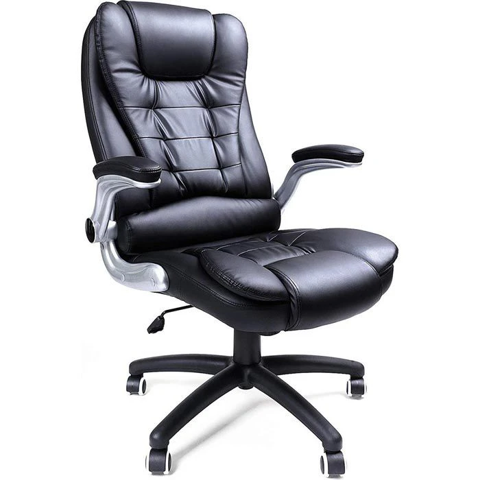 Songmics OBG51B Chefsessel, Kunstleder Schwarz, Bis 150 Kg, Mit Armlehnen 1 Songmics OBG51B Chefsessel, Kunstleder Schwarz, Bis 150 Kg, Mit Armlehnen