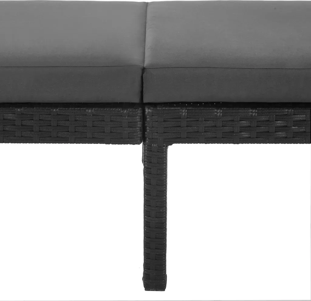 SONGMICS Sonnenliege, Liegestuhl, Gartenliege, Mit 5 Cm Dicker Auflage, Polyrattan, Rückenlehne Verstellbar, 59 X 198 X 28 Cm, Bis 150 Kg Belastbar Schwarz-beige GCB27GYV1 6 SONGMICS Sonnenliege, Liegestuhl, Gartenliege, Mit 5 Cm Dicker Auflage, Polyrattan, Rückenlehne Verstellbar, 59 X 198 X 28 Cm, Bis 150 Kg Belastbar Schwarz-beige GCB27GYV1 - Image 6