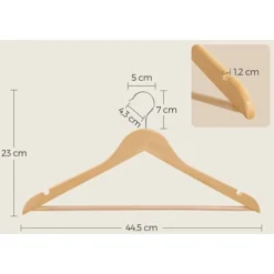 Songmics Kleiderbügel CRW001-10, Aus Ahornholz, Natur, 10 Stück -Songmics Verkaufsgeschäft 916fb37c115e4467e32e224fb6d83d71da4ae5a1 kleiderbuegel songmics crw001 10 aus ahornholz
