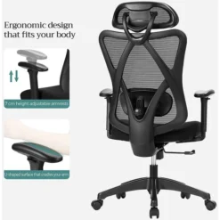 Songmics Bürostuhl OBN063B01, Schwarz, Stoff / Netz, Mit Kopfstütze, Bis 150 Kg -Songmics Verkaufsgeschäft 91ddd99cc0da9fe224c5d54963d137796d7804d5 buerostuhl songmics obn063b01