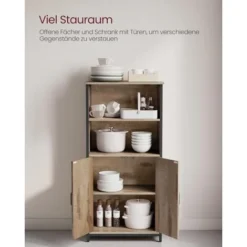 Songmics VASAGLE Küchenschrank, Bücherregal, 2 Offene Fächer, Schrank Mit Verstellbaren Ablagen, Bücherschrank Mit Türen, Stahlrahmen, Für Wohnzimmer, Küche, Arbeitszimmer, Eichenbraun-schwarz CSL066B50 8 Songmics VASAGLE Küchenschrank, Bücherregal, 2 Offene Fächer, Schrank Mit Verstellbaren Ablagen, Bücherschrank Mit Türen, Stahlrahmen, Für Wohnzimmer, Küche, Arbeitszimmer, Eichenbraun-schwarz CSL066B50 -Songmics Verkaufsgeschäft 92483946 4