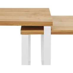 SONGMICS Gewürzregal, 2er Set, Küchenregal, Küchen-Organizer, Erweiterbar, Gewürzhalter, Stapelbar, Aus Metall Und Holzwerkstoff, Weiß-naturfarben -Songmics Verkaufsgeschäft 93380952 5