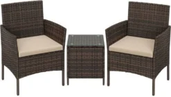 SONGMICS Balkonmöbel, Aus PE-Polyrattan, Lounge-Set, Tisch Und 2 Stühle, GGF003K01 -Songmics Verkaufsgeschäft 96832ac8e65dacd9b60ee64de6b11755