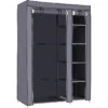 Songmics Stoffschrank XL, LSF007G, Grau, 110 X 175 X 45cm, Mit Kleiderstange