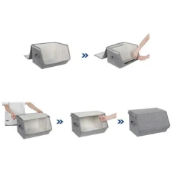 Songmics Aufbewahrungsbox RLB12GY, 21 / 43 Liter, Mit Deckel, Stoff, Hellgrau, Set 4-teilig -Songmics Verkaufsgeschäft 9edc6dec152bf3a3bc8f3fcb757fc568854dfe2d aufbewahrungsbox songmics rlb12gy 21 43 liter