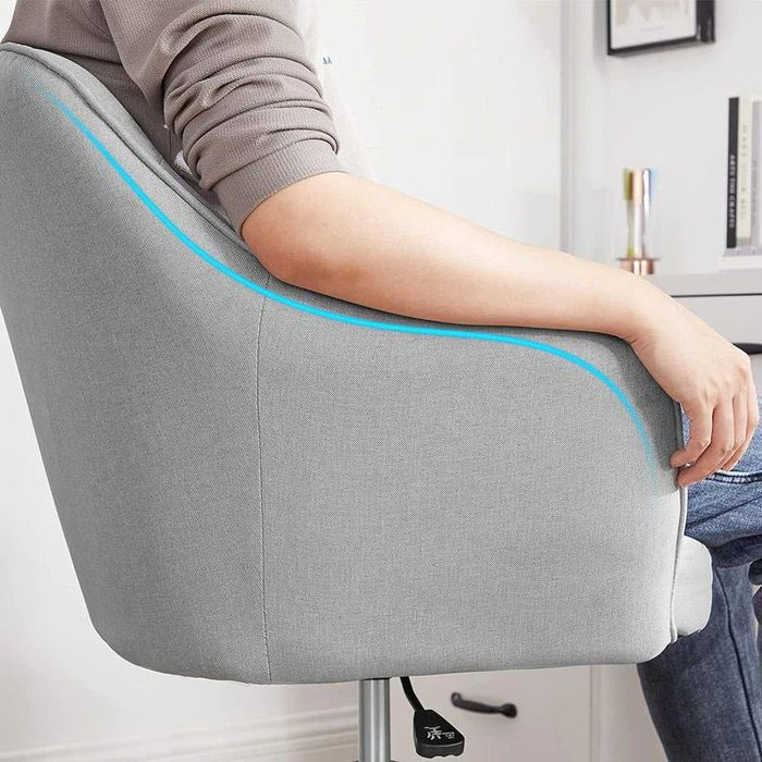 Songmics Bürostuhl OBG019G02, Grau, Stoff, Belastbar Bis 120 Kg 4 Songmics Bürostuhl OBG019G02, Grau, Stoff, Belastbar Bis 120 Kg - Image 4