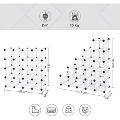 Songmics Schuhregal Für 16 Paar, Aus Kunststoff, 113 X 113 X 36cm, 16 Fächer, Transparent -Songmics Verkaufsgeschäft a5254b7f0af488527da6cc8083bd2cabdc786213 schuhregal songmics fuer 16 paar aus kunststoff