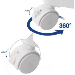 Songmics Küchenwagen KSC01WT, Mit Rollen, Weiß, 45 X 70 X 32cm, Aus Kunststoff -Songmics Verkaufsgeschäft a7fdd954115bcf965a375805e80fc35ef51d9aa1 kuechenwagen songmics ksc01wt mit rollen