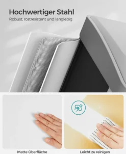 SONGMICS Mülleimer Für Die Küche, 3 X 8 Liter, Abfalleimer Aus Metall, 3-in-1 Treteimer, Mülltrennung, Mülltrennsystem, Mit 15 Müllsäcken, Einfach Zu Reinigen, Stahl, Weiß-grau LTB24WT -Songmics Verkaufsgeschäft aa0f5e3f8b703339cfafc1804df69825