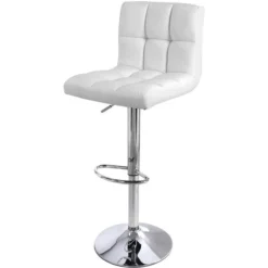 Songmics Barhocker LJB64W, 2 Stück, Kunstleder, Weiß, Höhenverstellbar, Mit Lehne -Songmics Verkaufsgeschäft ab921cd085cb363ebda652efad713579e4337574 barhocker songmics ljb64w 2 stueck