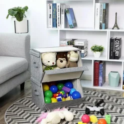 Songmics Aufbewahrungsbox RLB02GY, 25 Liter, Mit Deckel, Stoff, Hellgrau, Set 2 Stück 13 Songmics Aufbewahrungsbox RLB02GY, 25 Liter, Mit Deckel, Stoff, Hellgrau, Set 2 Stück -Songmics Verkaufsgeschäft ba46e9d3b455c4ca5700d646bfce771afef7bd37 aufbewahrungsbox songmics rlb02gy 25 liter