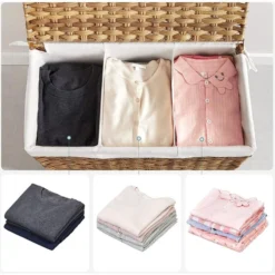 Songmics Wäschekorb LCB363N01, Natur, 3 Fächer, Aus Kunststoff, 66 X 60,5 X 33 Cm, 140 Liter -Songmics Verkaufsgeschäft c1b2037282fee638a9e4c03081face58bfa513c7 waeschekorb songmics lcb363n01 natur 3 faecher