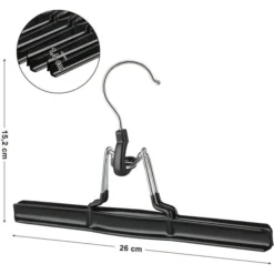 Songmics Kleiderbügel CRI07B-10, Aus Kunststoff, Hosenspanner, Schwarz, 10 Stück -Songmics Verkaufsgeschäft c28700fc970fd8850b36638d6900912c16164e7c kleiderbuegel songmics cri07b 10 aus kunststoff
