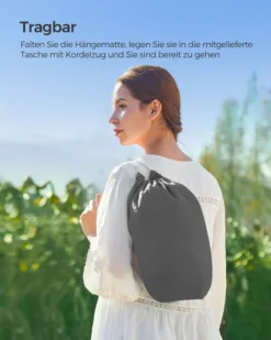 SONGMICS Hängematte, 210 X 150 Cm, Doppelhängematte, Belastbarkeit 300 Kg, Für Garten, Terrasse, Balkon, Outdoor, Camping, Mit Tragetasche, Befestigungsgurten Und Karabinern, Grau 15 SONGMICS Hängematte, 210 X 150 Cm, Doppelhängematte, Belastbarkeit 300 Kg, Für Garten, Terrasse, Balkon, Outdoor, Camping, Mit Tragetasche, Befestigungsgurten Und Karabinern, Grau -Songmics Verkaufsgeschäft c4bf2265d7a85fa118951bd21f08e4bd