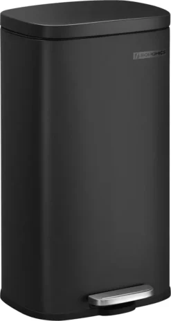 SONGMICS Mülleimer, 30 L Abfalleimer Mit Pedal, Treteimer Mit Inneneimer Aus Kunststoff, Für Die Küche, Klappdeckel, Softclose, Geruchsdicht Und Hygienisch, Schwarz LTB03BK -Songmics Verkaufsgeschäft c4db0b373c3de0dcc81d6b3c9f45346b