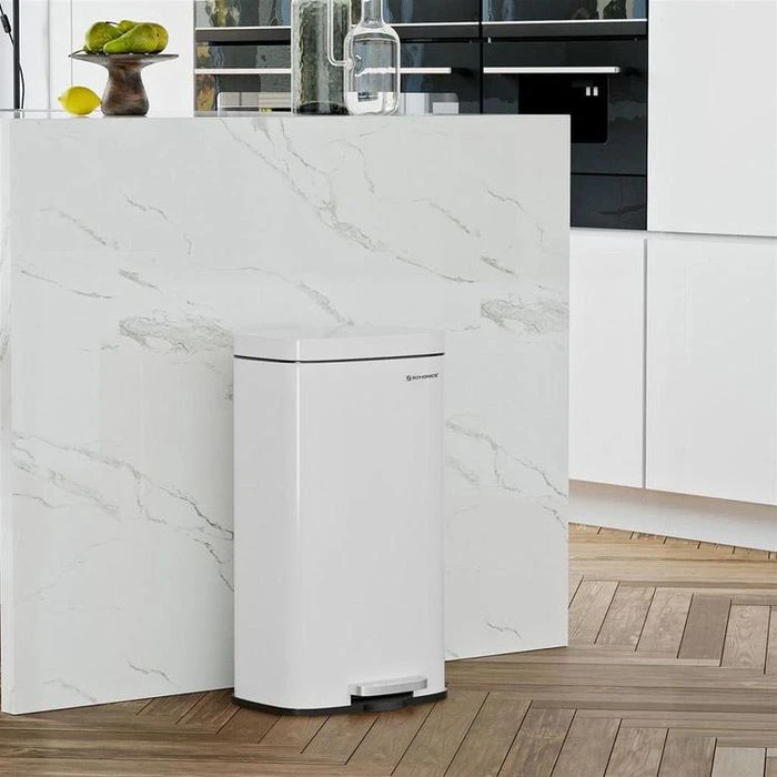 Songmics Mülleimer LTB03WT, Weiß, Aus Kunststoff, 30 Liter 3 Songmics Mülleimer LTB03WT, Weiß, Aus Kunststoff, 30 Liter - Image 3