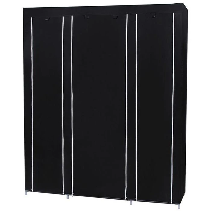 Songmics Stoffschrank XXL, LSF03H, Schwarz, 150 X 175 X 45cm, Mit Kleiderstange 5 Songmics Stoffschrank XXL, LSF03H, Schwarz, 150 X 175 X 45cm, Mit Kleiderstange - Image 5