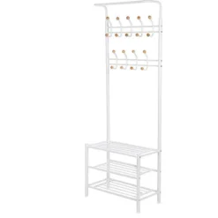 Songmics Garderobenständer HSR04W, Mit 18 Haken, Metall, Weiß -Songmics Verkaufsgeschäft c9bd39f9550d2c00287c8d86b52936b3fc5936a1 garderobenstaender songmics hsr04w