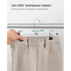 Songmics Kleiderbügel CRI003-20, Aus Metall, Rockbügel Mit Klammern, 31cm Breit, 20 Stück -Songmics Verkaufsgeschäft cb49de42ce00d80e0423a43aa3824dca03f7c67a kleiderbuegel songmics cri003 20 aus metall