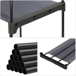 Songmics Stoffschrank RYG024G02, Grau, Offen, 112 X 165 X 43cm, Mit Kleiderstangen -Songmics Verkaufsgeschäft d1d57c69964116a880dc705529e5b1db51cba822 stoffschrank songmics ryg024g02 grau offen