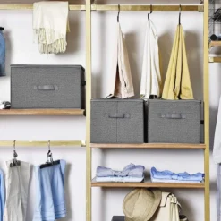 Songmics Aufbewahrungsbox RFB03H, 30 Liter, Mit Deckel, Stoff, Grau, 30x40x25 Cm, 3 Stück -Songmics Verkaufsgeschäft d2286e5a3c870e9a2540af9f21976b3154212fc9 aufbewahrungsbox songmics rfb03h 30 liter