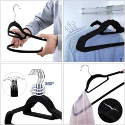 Songmics Kleiderbügel CRF20B, Mit Samt, Aus Kunststoff, Schwarz, 20 Stück -Songmics Verkaufsgeschäft d5bad4fe9e7641d30b3b8f0ce0d18fa8a60b90f2 kleiderbuegel songmics crf20b mit samt