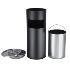 Standaschenbecher 30 L Mit Aschenbecher Schwarz 60,5 X 24,5 Cm Für Draußen Mülleimer Abfalleimer Mit Inneneimer SONGMICS LTB17C -Songmics Verkaufsgeschäft d637a076c301c410341e45803cc81f7c
