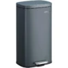 Songmics Mülleimer LTB01L, Rauchgrau, Aus Metall, 30 Liter