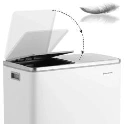 Songmics Mülleimer LTB60WT, Weiß, Aus Metall, 2 X 30 Liter -Songmics Verkaufsgeschäft d9c84dd7286d3189b5cfe4b86d17481265e312f0 muelleimer songmics ltb60wt weiss