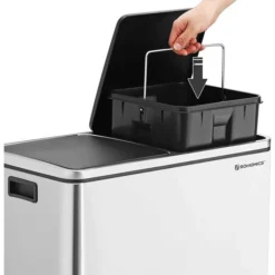 Songmics Mülleimer LTB48NL, Silber, Aus Edelstahl, 2 X 24 Liter -Songmics Verkaufsgeschäft d9cefe86fdf01bb24d99af235aac9d71d1679102 muelleimer songmics ltb48nl silber