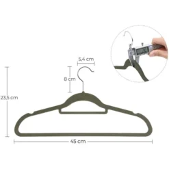 Songmics Kleiderbügel CRF20V, Mit Samt, Aus Kunststoff, Grau, 20 Stück -Songmics Verkaufsgeschäft de75209caab46b49a29180514bd90d612fca03e9 kleiderbuegel songmics crf20v mit samt
