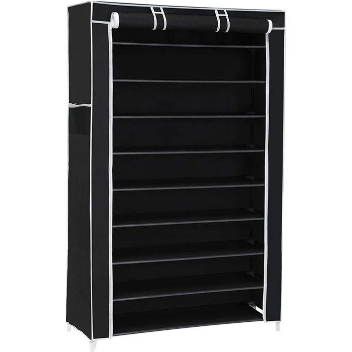 Songmics Schuhschrank RXJ36H, Schwarz, Aus Stoff, Für 36 Paar, 88 X 160 X 28cm 1 Songmics Schuhschrank RXJ36H, Schwarz, Aus Stoff, Für 36 Paar, 88 X 160 X 28cm