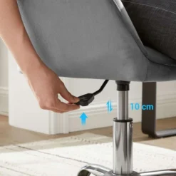 Songmics Bürostuhl OBG012G01, Grau, Samt, Belastbar Bis 120 Kg -Songmics Verkaufsgeschäft e4bcb43849b1344cc66a24545f47d1e614674b93 buerostuhl songmics obg012g01